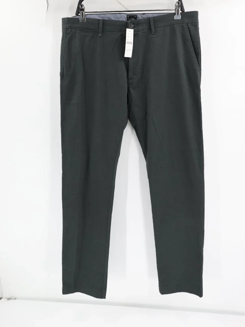 NWT J Crew Pants Men's 35 484 Slim Fit Cotton Stretch Chino Straight Leg Green